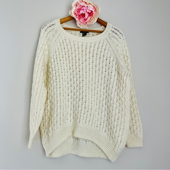 H&M Sweaters - H&M Cream Knit Crewneck Sweater Medium